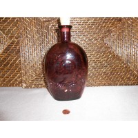 Decorative purple glass bottle George Washington design Wheaton   283079551402